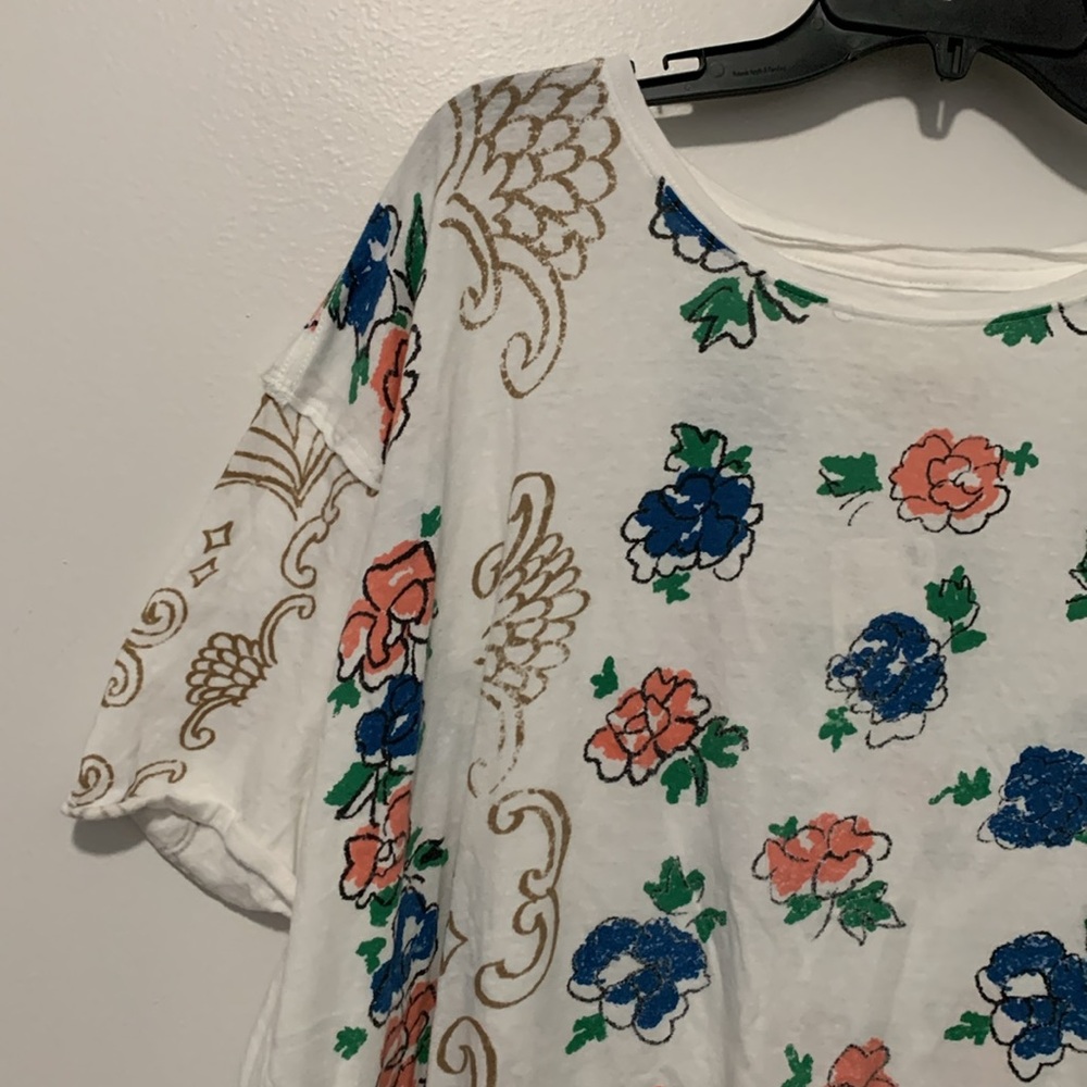 FREE PEOPLE We The Free Nina Boheme Printed Tee White - Picture 6 of 11